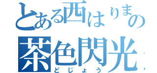 とある西はりまの茶色閃光（どじょう）