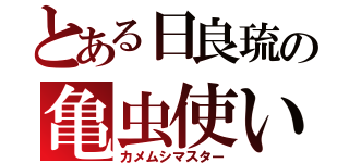 とある日良琉の亀虫使い（カメムシマスター）