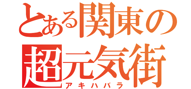 とある関東の超元気街（アキハバラ）