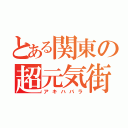 とある関東の超元気街（アキハバラ）