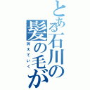 とある石川の髪の毛が（消えていく）