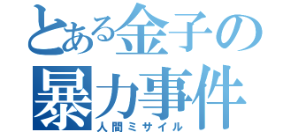 とある金子の暴力事件（人間ミサイル）