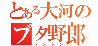 とある大河のブタ野郎（トントン）