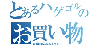 とあるハゲゴルのお買い物（育毛剤なんだろうなぁー）