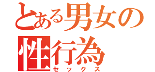 とある男女の性行為（セックス）