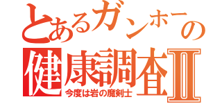 とあるガンホーの健康調査Ⅱ（今度は岩の魔剣士）