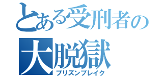 とある受刑者の大脱獄 （プリズンブレイク）