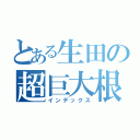 とある生田の超巨大根（インデックス）