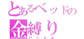 とあるベッドの金縛り（ハーレム）