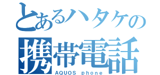 とあるハタケの携帯電話（ＡＱＵＯＳ ｐｈｏｎｅ）