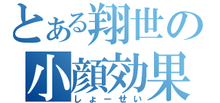 とある翔世の小顔効果（しょーせい）