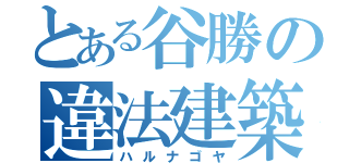 とある谷勝の違法建築（ハルナゴヤ）