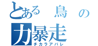 とある　鳥　の力暴走（チカラアバレ）