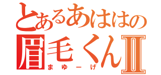 とあるあははの眉毛くんⅡ（まゆーげ）