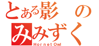 とある影のみみずく（ＨｏｒｎｅｔＯｗｌ）