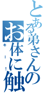 とある弟さんのお体に触りますよ（キー！）