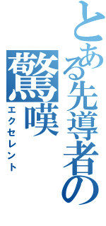 とある先導者の驚嘆（エクセレント）