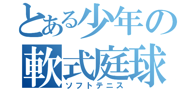 とある少年の軟式庭球（ソフトテニス）