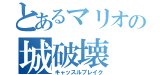 とあるマリオの城破壊（キャッスルブレイク）