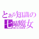 とある知識の七曜魔女（動かぬ大図書館）