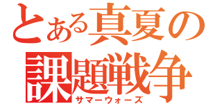 とある真夏の課題戦争（サマーウォーズ）