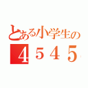 とある小学生の４５４５（）