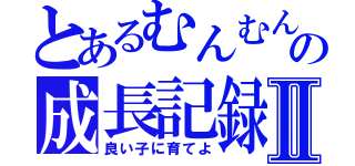 とあるむんむんの成長記録Ⅱ（良い子に育てよ）