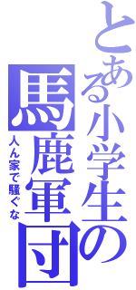 とある小学生の馬鹿軍団（人ん家で騒ぐな）