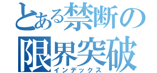 とある禁断の限界突破（インデックス）