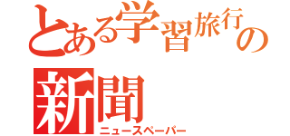 とある学習旅行の新聞（ニュースペーパー）