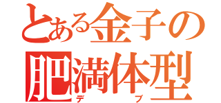 とある金子の肥満体型（デブ）