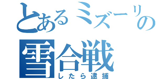 とあるミズーリの雪合戦（したら逮捕）