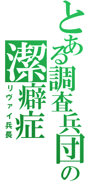 とある調査兵団の潔癖症（リヴァイ兵長）