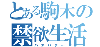 とある駒木の禁欲生活（ハァハァ…）