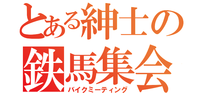 とある紳士の鉄馬集会（バイクミーティング）