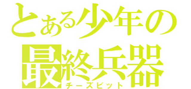 とある少年の最終兵器（チーズビット）