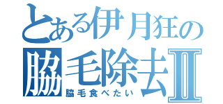 とある伊月狂の脇毛除去Ⅱ（脇毛食べたい）