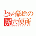 とある豪槍の尻穴便所（アナルトイレ）