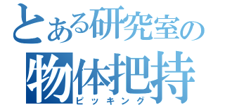 とある研究室の物体把持（ピッキング）