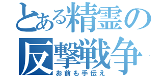 とある精霊の反撃戦争（お前も手伝え）