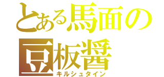 とある馬面の豆板醤（キルシュタイン）