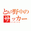 とある野中のサッカー（インデックス）