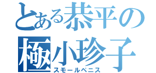 とある恭平の極小珍子（スモールペニス）