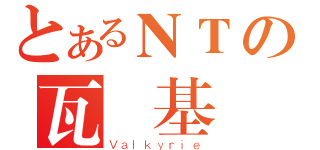 とあるＮＴの瓦爾基裡（Ｖａｌｋｙｒｉｅ）