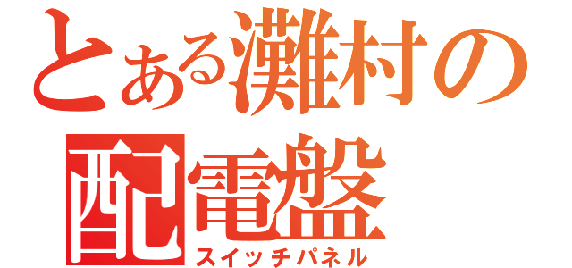 とある灘村の配電盤（スイッチパネル）