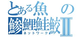 とある魚の鯵鯉鮭鮫Ⅱ（ネットワーク）