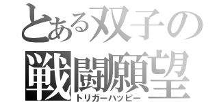 とある双子の戦闘願望（トリガーハッピー）