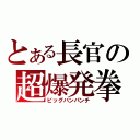 とある長官の超爆発拳（ビッグバンパンチ）