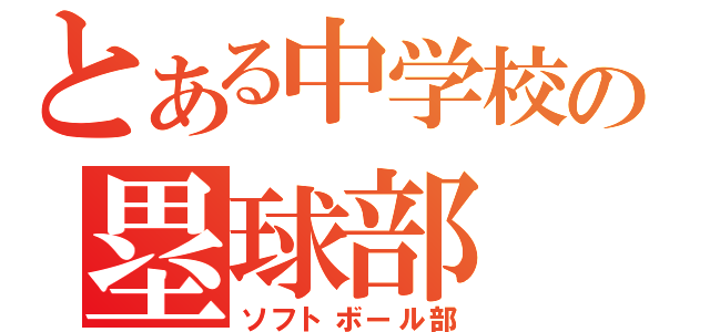 とある中学校の塁球部（ソフトボール部）