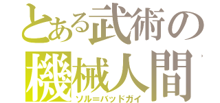 とある武術の機械人間（ソル＝バッドガイ）